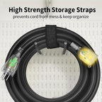 POWGRN 6 Ft 10AWG Black Outdoor Extension Cord Waterproof Heavy Duty 10 Gauge 3 - Image 5