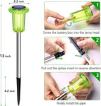 Solar Lights Outdoor 10 Pack Solar Pathway Lights Green Halloween Decorations - Image 4