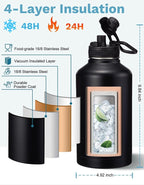 BENZZO 64 oz Water Bottle Insulated - Image 5