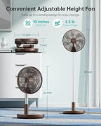 TriPole Foldable Standing Fan 12" Portable Rechargeable Battery Pedestal Fan - Image 5