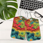 2Pcs Topographic Art Luggage Tags - Image 5