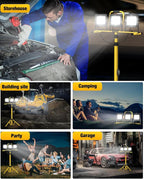 Upgraded LED Work Lights with Stand, 21000 Lumen, 3-Head Adjustable Work Light - Image 7