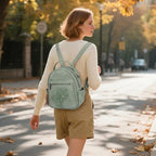 Mini Backpack Purse for Women, Embossed Vegan Leather Small Backpack Fashion - Image 2