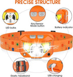 LHKNL Headlamp Flashlight, Lumen Ultra-Light Bright LED Rechargeable Headlight - Image 2