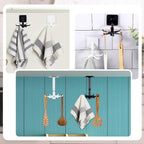 4 Pieces 360 Rotating Folding Hook Multi-purpose Hanging Utensil Holder Hook - Image 5
