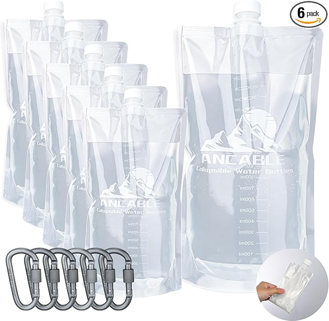 Ancable 64oz Collapsible Water Bottles, BPA-Free Water Bottle by Ancable