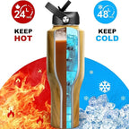 HYDROWION Water Bottle Stainless Steel, Vacuum Insulated Leak Proof Tumbler 32oz - Image 3