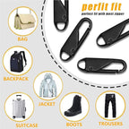 OXT 8 PCS Black Upgraded Zipper Pull, Premium Zipper Pull Replacement, Zipper - Image 6