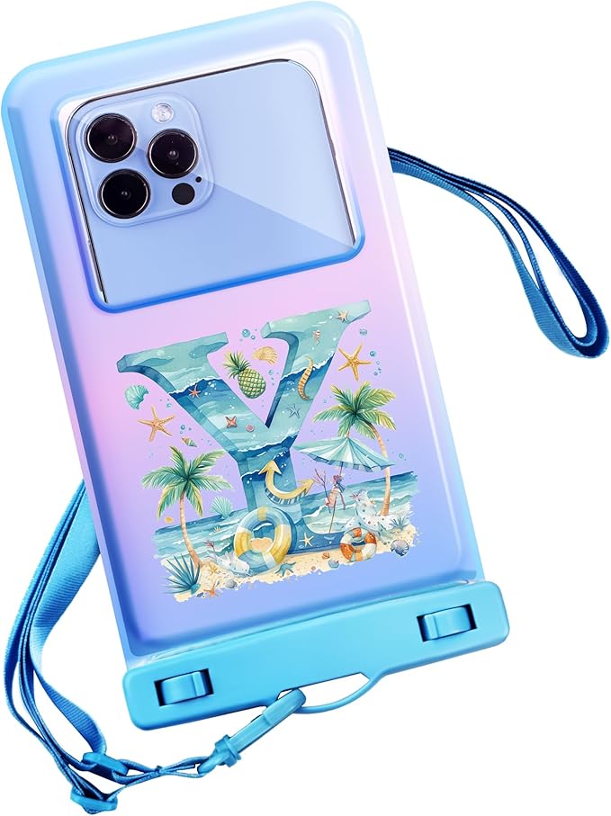 Personalized Initial Waterproof Phone Pouch Case by Unknown