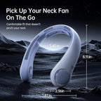 JISULIFE Portable Neck Fan Upgraded, Neckbrace Personal Hands Free, 5 Speed - Image 6