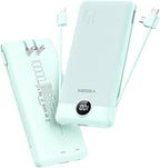 VEGER Portable Charger with Built-in AC Plug and Cables, All in One 10000mAh by VEGER