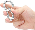 sprookber 316 Stainless Steel Carabiner Clip, Marine Grade Heavy Duty Spring - Image 3