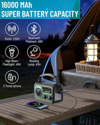 16000mAh Emergency Weather Radio, AM/FM/NOAA Weather Alert Radio Hand - Image 2