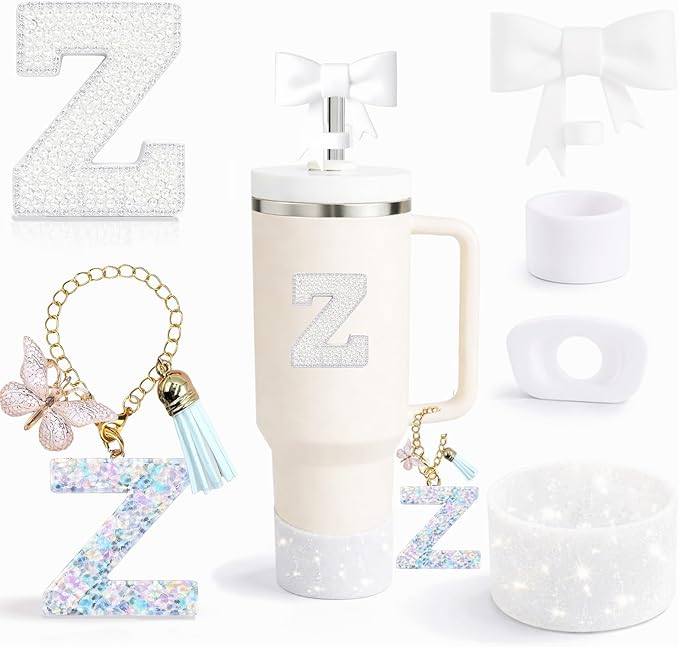 6PCS White Stanley Cup Accessories Set Fit by MOTEERLLU