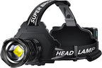 AKNEAR Rechargeable LED Headlamp Super Bright, 99000 High Lumens Head Lamp by AKNEARHeadlampRechargeable