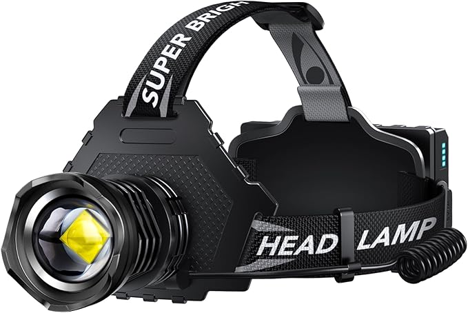 AKNEAR Rechargeable LED Headlamp Super Bright, 99000 High Lumens Head Lamp by AKNEARHeadlampRechargeable