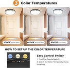 slochi 1Pack Motion Sensor Light Indoor Wired, 12 Inch 3000K/4000K/6500K Closet - Image 3