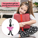 Lacrosse Keychain with Stick | Paracord Buddy Backpack Charm | Sports Zipper - Image 2
