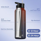 HASLE OUTFITTERS 40oz Stainless Steel Water Bottle, Vacuum Insulated Double - Image 2