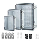Small Waterproof Electrical Junction Box，IP67 Waterproof Clear ABS Plastic by IGEYAPA