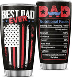 Best Dad Ever Black American 20oz Tumbler, Stainless Steel Insulated Mug by JENOIS