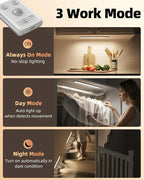 EZVALO 134 LED Under Cabinet Lights, 4000mAh Rechargeable Motion Sensor Light - Image 6