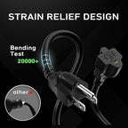 LUCKY TL Indoor Outdoor Extension Cord, 14/3 Gauge Black Long Extension Cord - Image 2