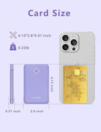 6000mah Ultra Slim Built in Cables Power Bank, Card Size Built in USB C Cords - Image 2