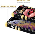 Compatible with iPhone XR Case, Glitter Red Rose Queen Leopard Lipstick Luxury - Image 7