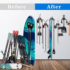 Ski Rack Wall Mount Ski & Snowboard Skateboard Wall Mount Fits Any Board holder - Image 5