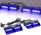 XRIDONSEN 2 in 1 Blue Emergency Dash Strobe Lights Warning Safety Flashing - Image 7