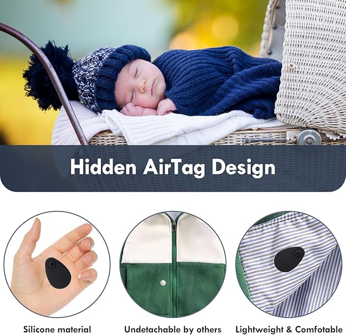 Airtag Holder for Kids Baby Toddler Child Hidden 2 Pack GPS Tracker Case - Image 3