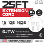 Iron Forge Cable 2 Prong Outdoor Extension Cord 25 ft, 16/2 SJTW 25 Foot White - Image 2