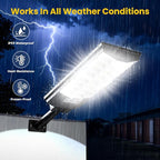 Solar Street Lights Outdoor 4-Pack, 12000LM 6500K Waterproof LED Motion Sensor - Image 5