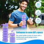 ONTA Collapsible BPA Free Silicone Water Bottle, 20oz - Image 2