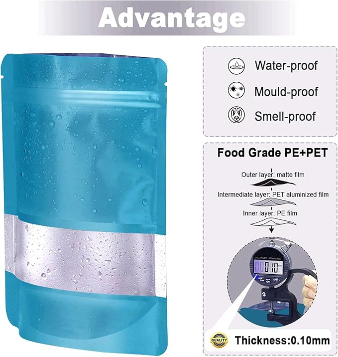 3.5"x5" 120pcs Mylar Bags for Food Storage, Smell Proof Bag - Image 5