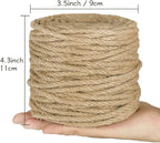 Tenn Well 5mm Jute Rope, 164 Feet 4Ply Twisted Thick Twine Rope - Image 5