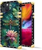 Compatible with iPhone 15 Case, Colourful Dragonfly Pink Lily Pads Luxury - Image 2
