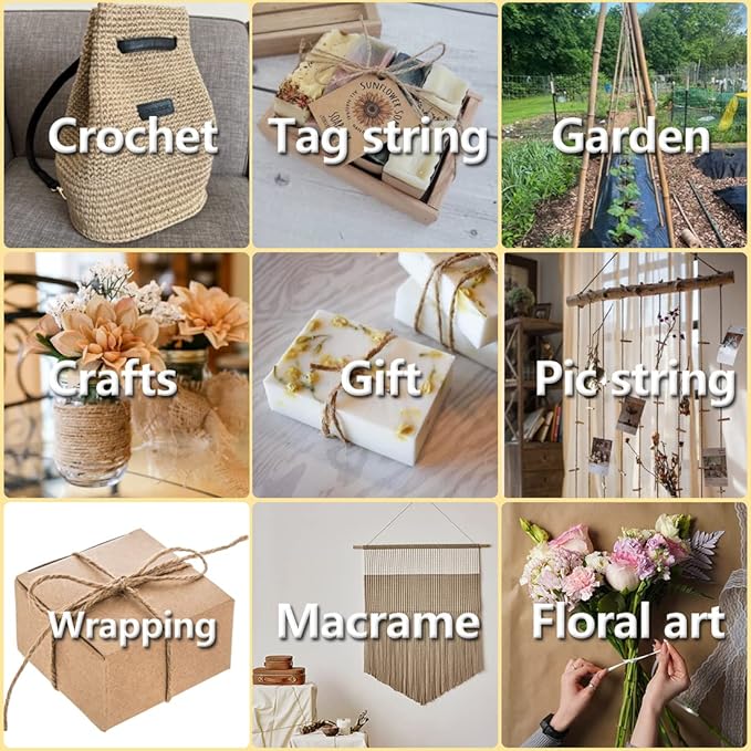 PerkHomy Natural Jute Twine 1800 Feet Long Twine String - Image 5