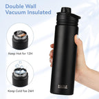 HASLE OUTFITTERS Insulated Water Bottle 22 oz Double Wall Stainless Steel Water - Image 4