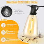 Brightever LED Outdoor String Lights 100FT Patio Lights - Image 2