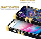 Compatible with iPhone 8 7 SE Case, Glistening Golden Butterfly Vibrant Purple - Image 6