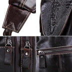 Leather Sling Bag Crossbody Backpack - Image 5
