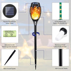 KYEKIO Solar Torch Light with Flickering Flame, Solar Garden Lights Outdoor - Image 5