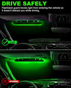 HLauto 6Z4J Emergency Dash Strobe Lights: 2x16.8 inch Green Safety Lights - Image 8