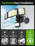 100W LED Security Lights, 11000LM Hardwired Flood Lights - Image 6