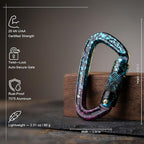 FresKaro UIAA Certified 25KN Auto Locking Climbing Carabiner Clips, Twist Lock - Image 2