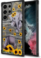 for Samsung Galaxy S24 Ultra Case, Cute Little Elephant Sunflower White Line - Image 2