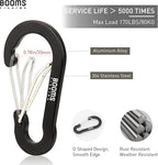 Booms Fishing CC5 Multi-Use Carabiner Clips, 10 Pack 2.7" Small Caribeener Clips - Image 2