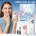WHATOOK Mini Fan Small Portable Fans: 5 Speeds Personal Makeup Handheld Fans - Image 2